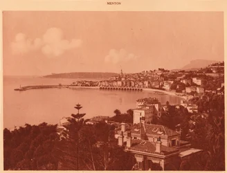Udsigt taget fra Garavan Boulevard, Menton, 1930.