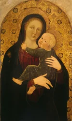 Jomfru og barn, ca. 1450.