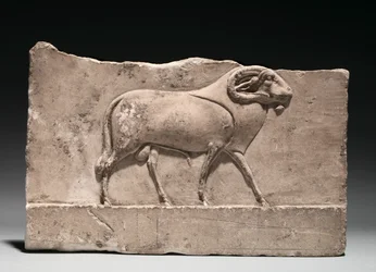 Votive Relief of a Ram Deity, 305-30 f.Kr.