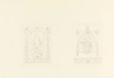 Vægdekoration, Blå tegnestue, Royal Pavilion, Brighton