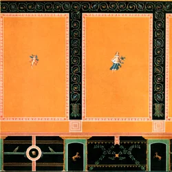 Vægdekoration, Pompeji, Italien, 1928.