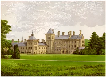 Walton Hall, Warwickshire, hjemsted for Baronet Mordaunt, c1880
