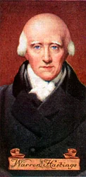 Warren Hastings, taget fra en række cigaretkort, 1935