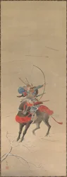 Kriger rejst på en hest, 1700-1800-tallet.