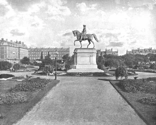 Washington Statue, Public Garden, Boston, USA, c1900.