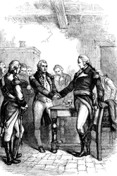 Washington tager afsked med sine gamle kammerater, 1783 c1880