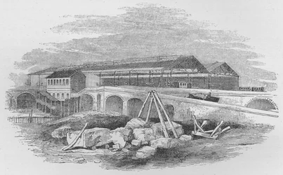 Waterloo Railway Station, som den så ud, da den først blev bygget, c1848, 1912