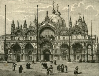 Vestfronten af St. Marks, Venedig, 1890.