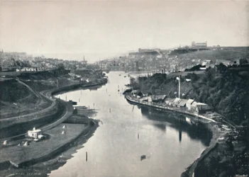 Whitby - Almindelig udsigt over byen, 1895