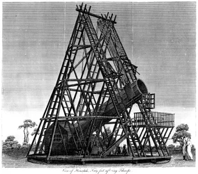 William Herschels reflekterende teleskop med brændvidde på 40 fod, Slough, England, 1809