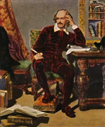 William Shakespeare 1564-1616. - Maleri af J. Faed, 1934.