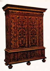 William og Mary Marquetry Cabinet, c1690, 1925