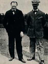 Winston Churchill og George Lambert, 1912, 1945.