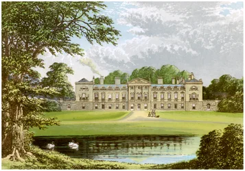 Woburn Abbey, Bedfordshire, hjemsted for hertugen af Bedford, c1880