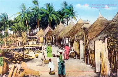 Wolof, eller Ouolof landsby, Senegal, 20. århundrede