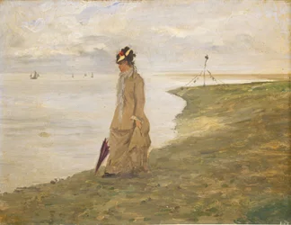 Kvinde ved havet, 1800-tallet.