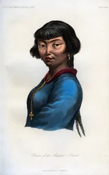 Kvinde fra Aleuterne, 1848