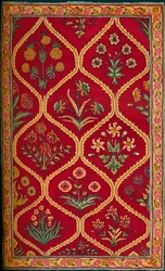 Uld tæppe. Indian Royal Factory of Lahore, 17. århundrede, 1903