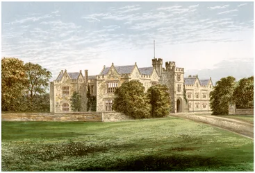 Wytham Abbey, Oxfordshire, hjemsted for jarlen af Abingdon, c1880