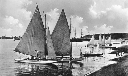 Yachting i bugten, Durban, Sydafrika