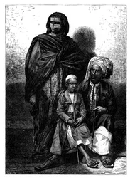 Zanzibar arabisk familie, c1890