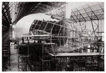 Zeppelin LZ 126 under opførelse, Friedrichshafen, Tyskland, 1924 1933