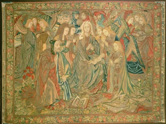 Tilbedelse af Kristusbarnet (Tapestry)