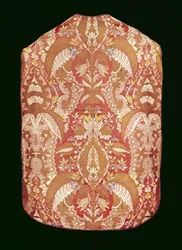 Chasuble, blondemønstret silke, fransk, ca. 1720