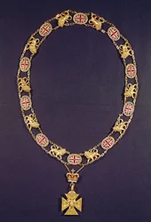 Æreskrave, guld og emalje, overrakt til hertugen af Wellington (1769-1852), af George IV, ca. 1825