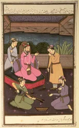 Kejser Khurram (Shah Jahan), med ledsagere, Mughal