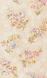 Blomsterdesign med pæoner, liljer og roser til Spitalfields silke, af Anna Maria Garthwaite (1690-1763), 1744
