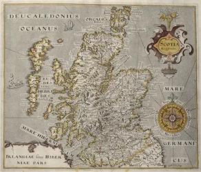 Kort over Kongeriget Skotland, 1600-tallets Scotia Regnum