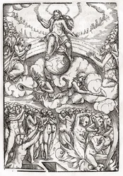 The Last Judgement, baseret på et træsnit af Hans Holbein (149798-1543) den Yngre, fra 