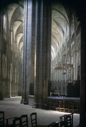 Udsigt over interiøret, Durham Cathedral, bygget 1093-1289