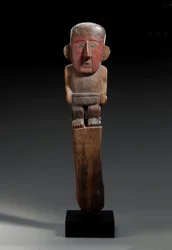 En figurtusch af Chimu-træ, ca. 1100-1400