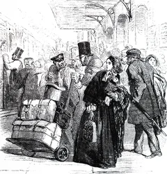 En kaotisk tilstand på Birmingham Station.