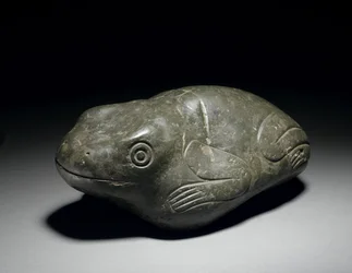 En sjælden aztekisk stenfrø, ca. 1200-1521