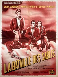 Plakat af filmen Battle of the Sands af GeorgeSherman med Dana Andrews Marta Toren og Stephen Mc Nally 1949