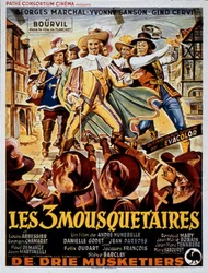 Plakat af filmen The Three Musketeers af André HuneBelle med Georges Marchal (D