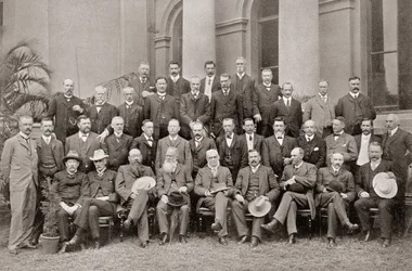 Afrikanske kolonimedlemmer af Closer Union Convention fra 1908, som nåede betingelser, som resulterede i, at det britiske parlament vedtog Sydafrika-loven af 1909.