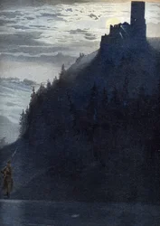 Allegori over "Deutschlandlied", omkring 1900 (Illustration)