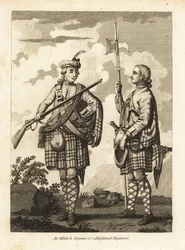 En officer og serjeant fra et højlandsregiment