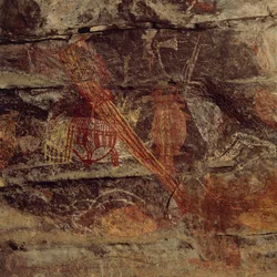 Australien, Northern Territory, Arnhem Land, Kakadu Nationalpark, Ubirr Rock, aboriginske klippemalerier