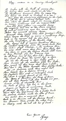 Autografkopi i håndskrift af digteren, Thomas Gray, af hans digt 