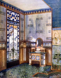 Badeværelse, begyndelsen af det 20. århundrede (illustration)