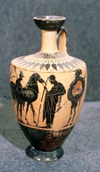 Attic vase med sort figur, 5. århundrede f.Kr