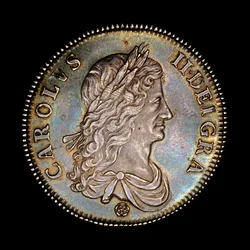 Britisk mønt, der forestiller kong Charles II