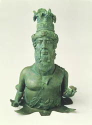 Buste af Dionysus-Sabazius, fra Pompeji, slutningen af det 2. århundrede f.Kr. (bronze)
