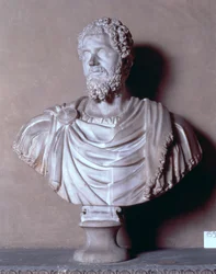 Buste af Septimius Severus, romersk (marmor)