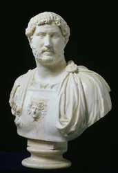 Buste af kejser Hadrian (Publius Aelius Hadrianus) (76-138), ca. 130 e.Kr. (marmor)